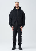 14 OZ Oversized Boxy Cropped Heavyweight Full-Zip Sweatshirt