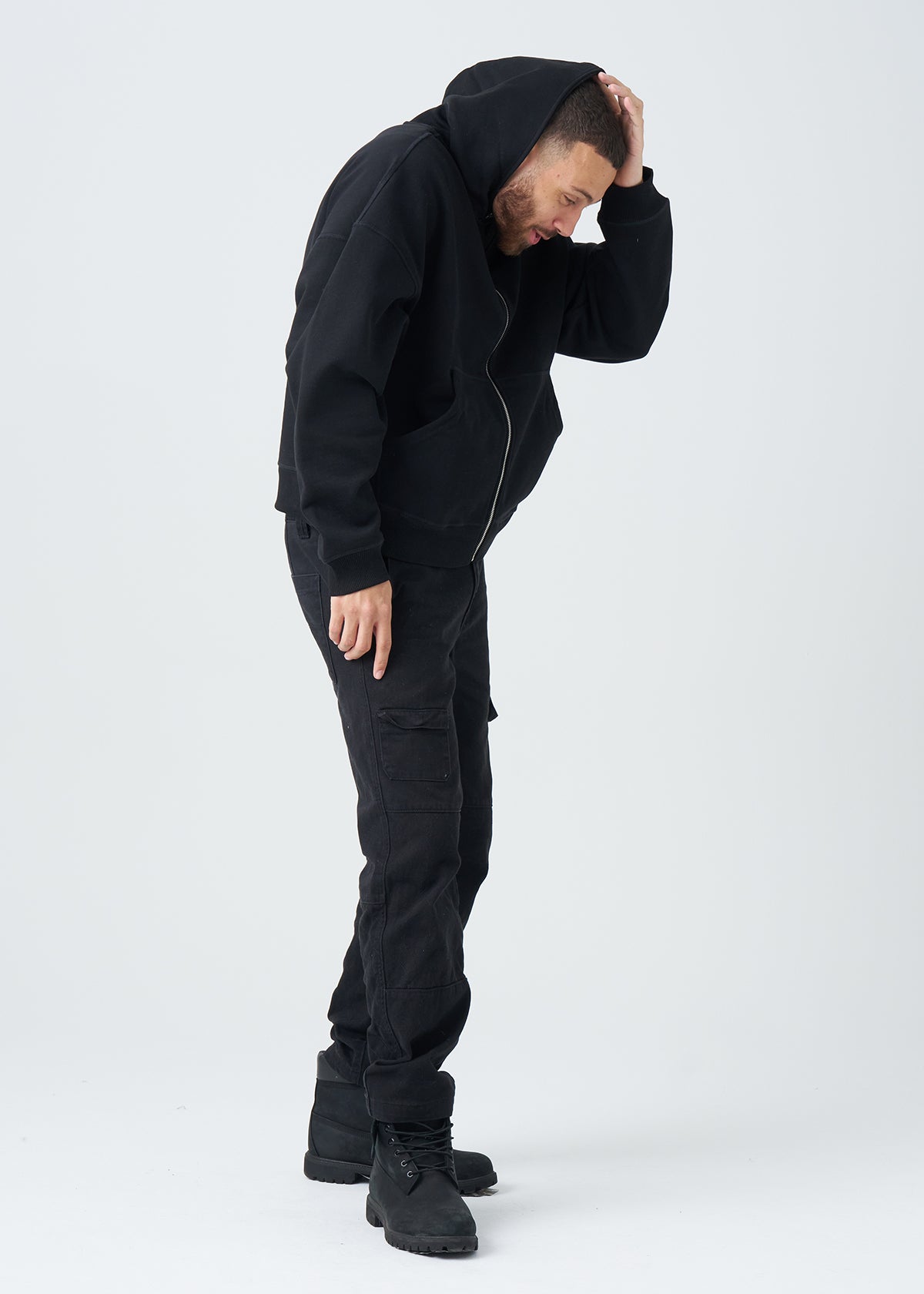14 OZ Oversized Boxy Cropped Heavyweight Full-Zip Sweatshirt