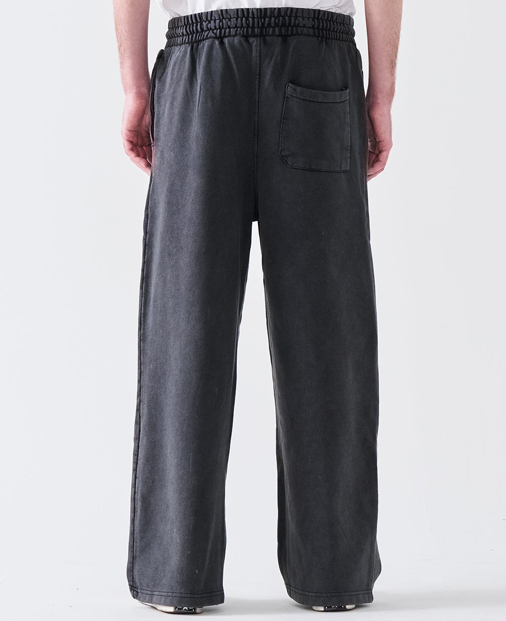 14 OZ French Terry Acid Wash Straight Leg Open Bottom Sweatpants