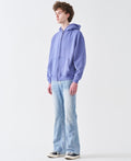 12 OZ Acid Wash Oversized Drop Shoulder Double-Zip Sweatshirt