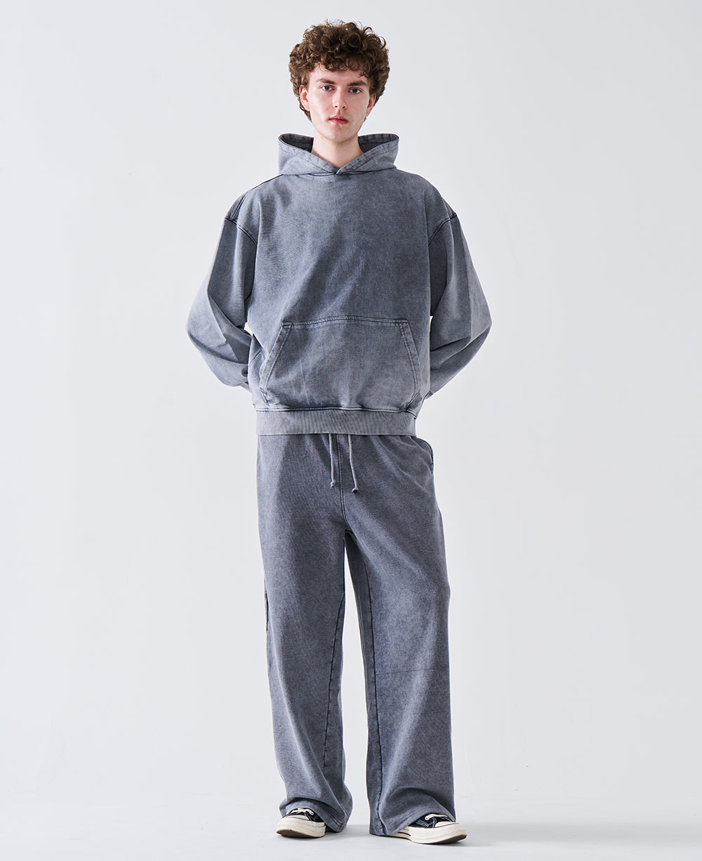 14 OZ Oversized Acid Wash French Terry Sweatshirt