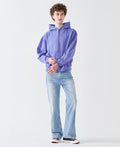 12 OZ Acid Wash Oversized Drop Shoulder Double-Zip Sweatshirt
