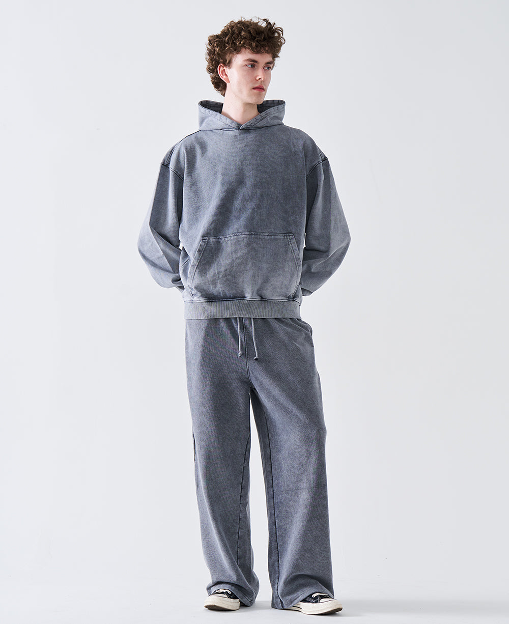 14 OZ Oversized Acid Wash French Terry Sweatshirt