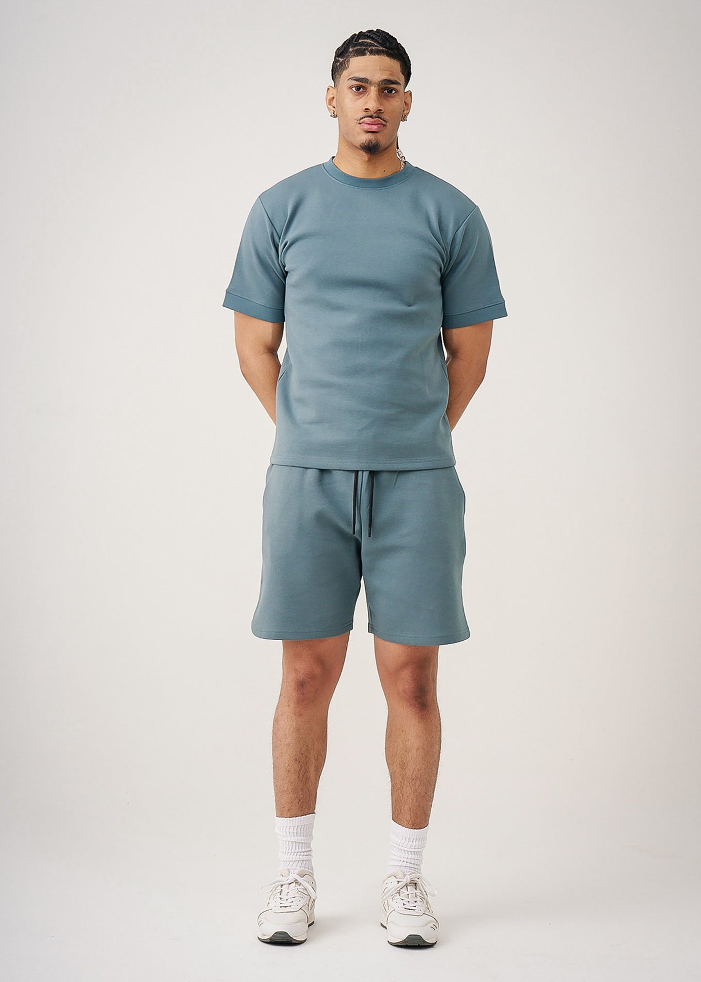 12 OZ Premium Interlock Lycra T-Shirt Short Set