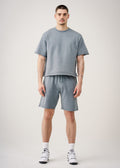 11 OZ French Terry Garment Dyed Raw Edge Short Set