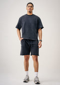 11 OZ French Terry Garment Dye Raw Edge Short Set