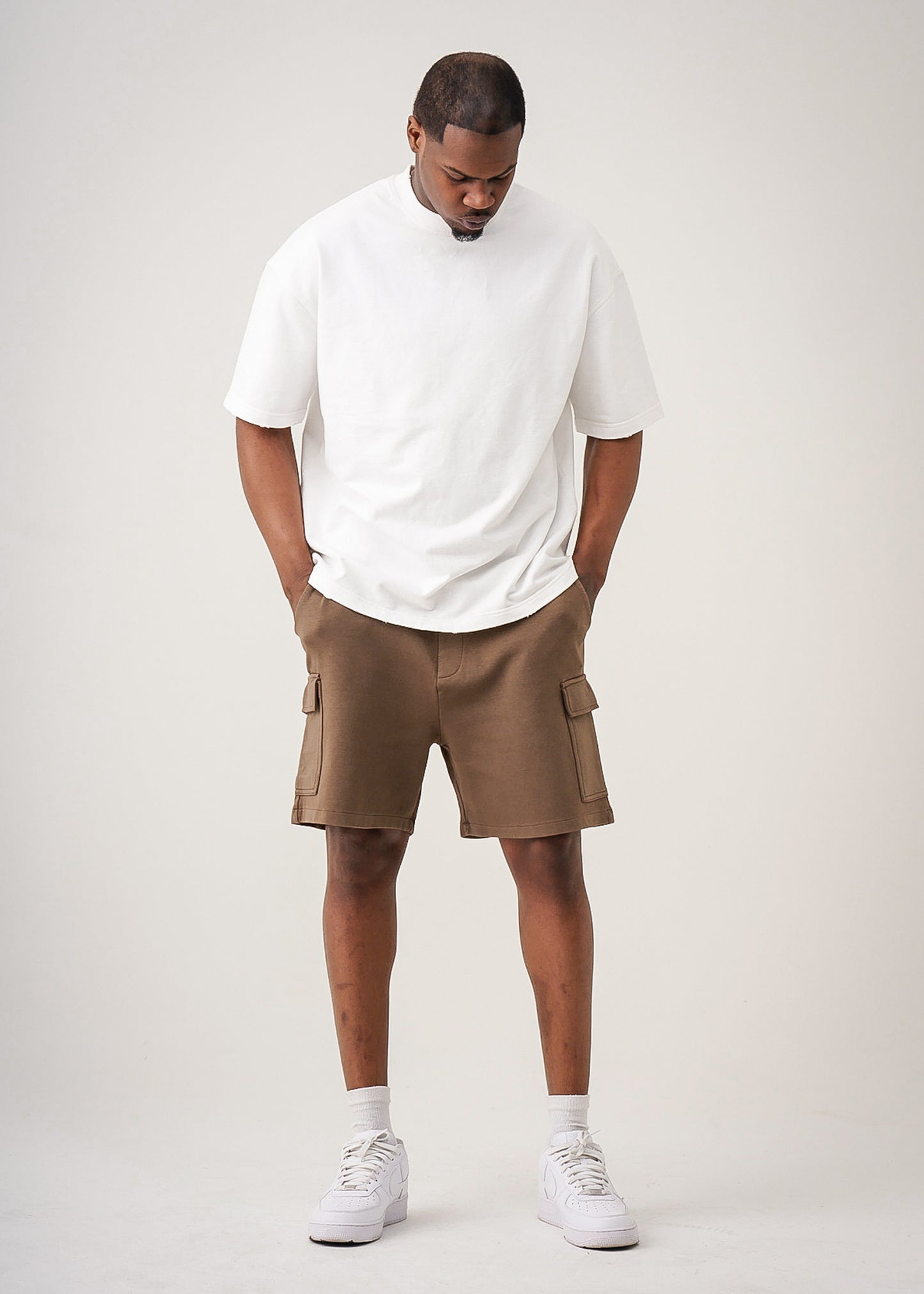 12 OZ Garment Dye Interlock Cargo Shorts