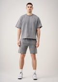 11 OZ French Terry Garment Dye Raw Edge Short Set