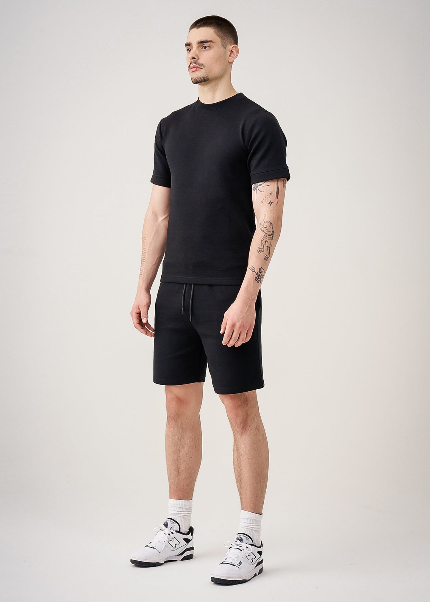 12 OZ Premium Interlock Lycra T-Shirt Short Set