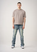 10 OZ Oversized Garment Dye French Terry Distressed T-Shirt