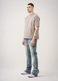 10 OZ Oversized Garment Dye French Terry Distressed T-Shirt