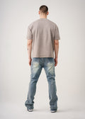 10 OZ Oversized Garment Dye French Terry Distressed T-Shirt