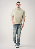 10 OZ Oversized Garment Dye French Terry Distressed T-Shirt