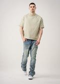 10 OZ Oversized Garment Dye French Terry Distressed T-Shirt