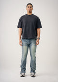 10 OZ Oversized Garment Dye French Terry Distressed T-Shirt