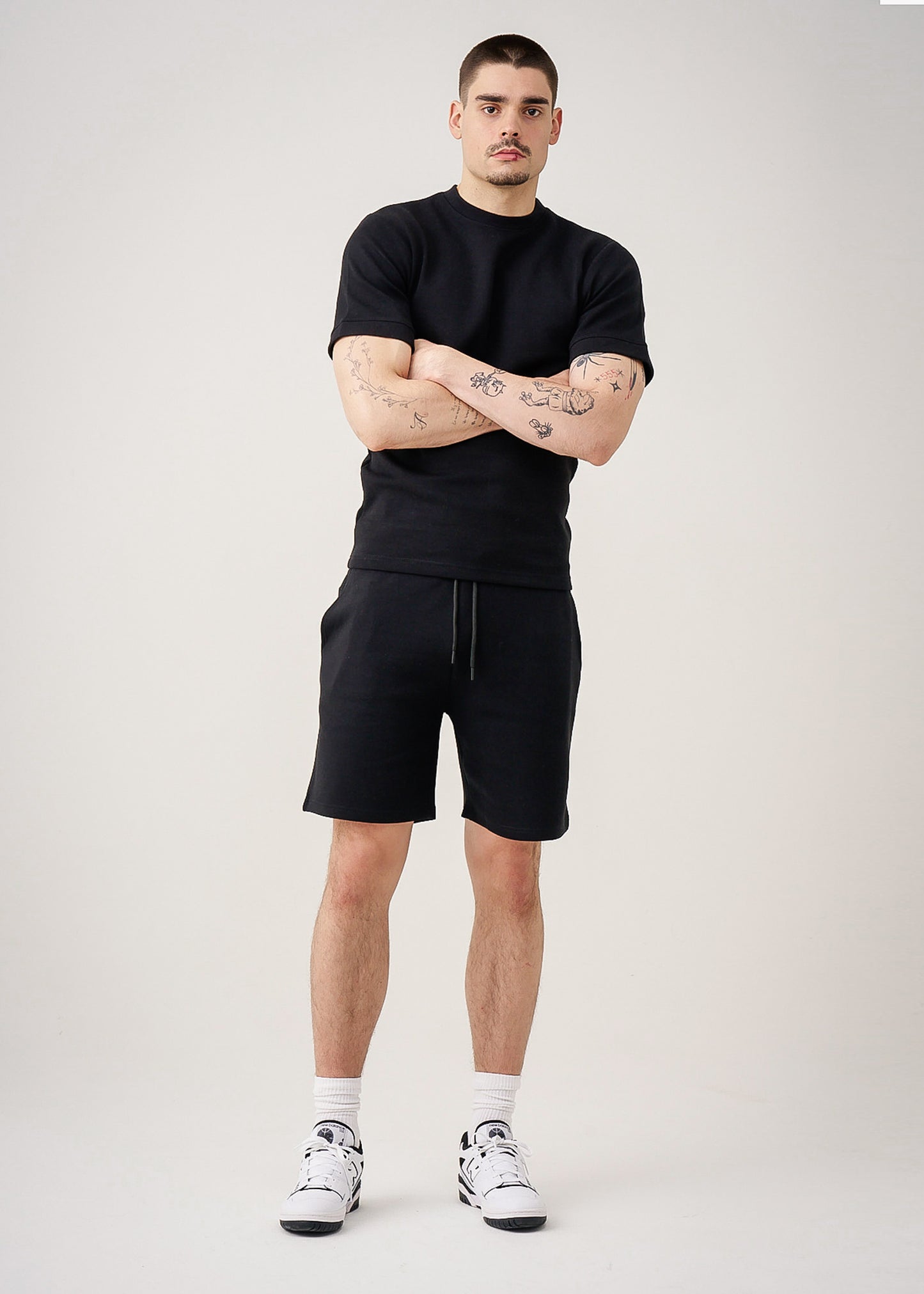 12 OZ Premium Interlock Lycra T-Shirt Short Set