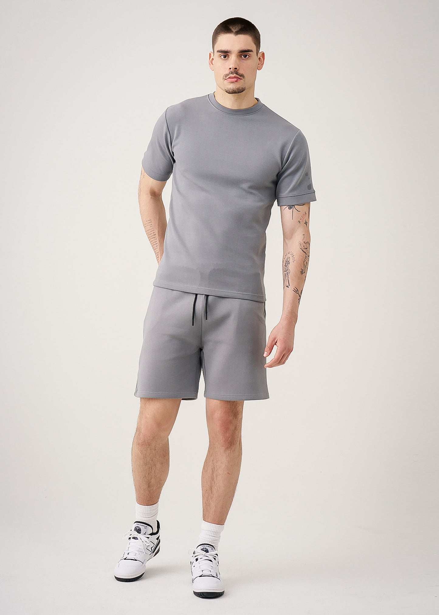 12 OZ Premium Interlock Lycra T-Shirt Short Set