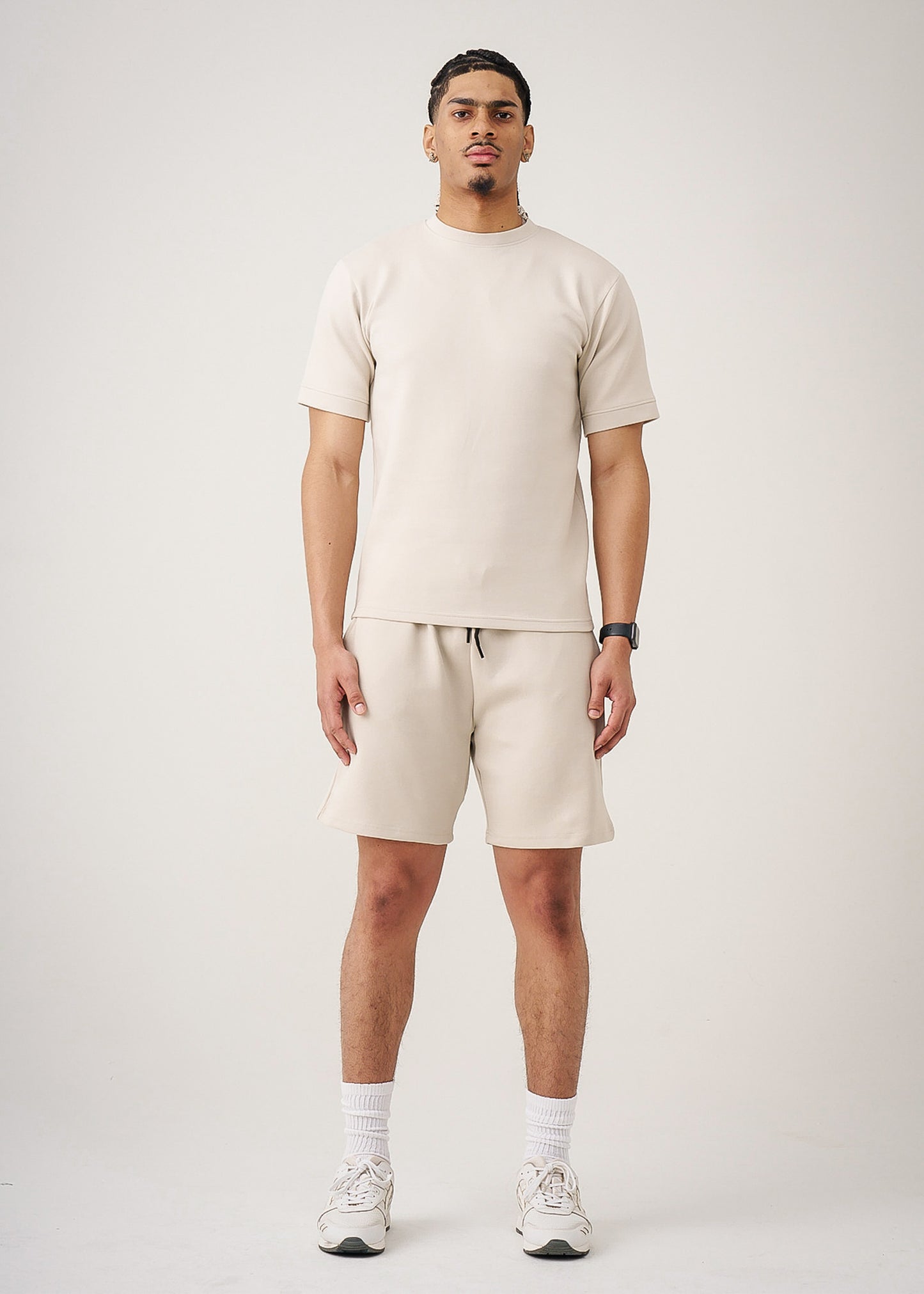 12 OZ Premium Interlock Lycra T-Shirt Short Set