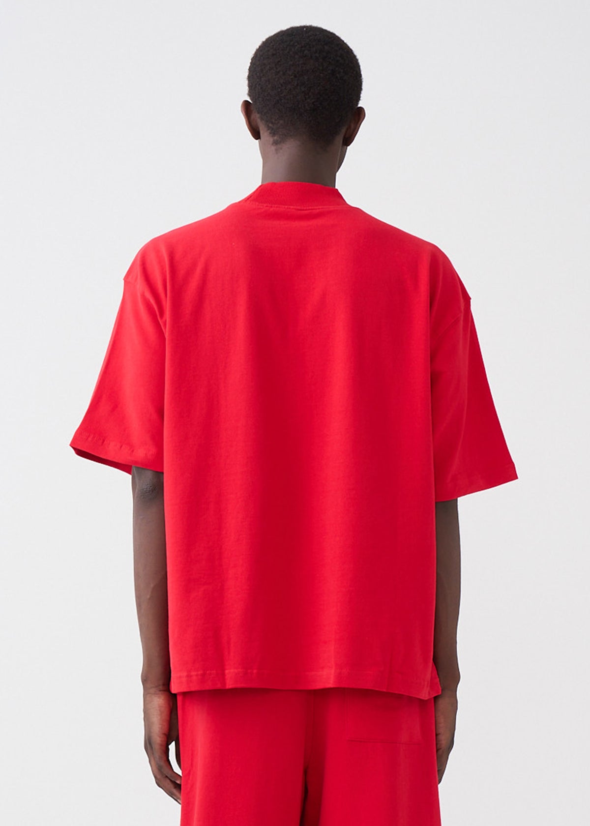 7.5 OZ Mock Neck Peached French Terry Oversized Boxy T-Shirt