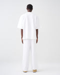 7.5 OZ Peached French Terry Mock Neck Oversized Boxy Tee and Oversized Open Leg Sweatpants