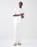 7.5 OZ Peached French Terry Mock Neck Oversized Boxy Tee and Oversized Open Leg Sweatpants