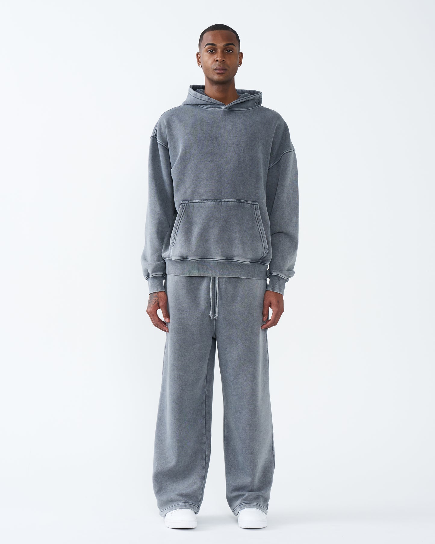 11 OZ Oversized Acid Wash Garment Dyed Sweatsuit