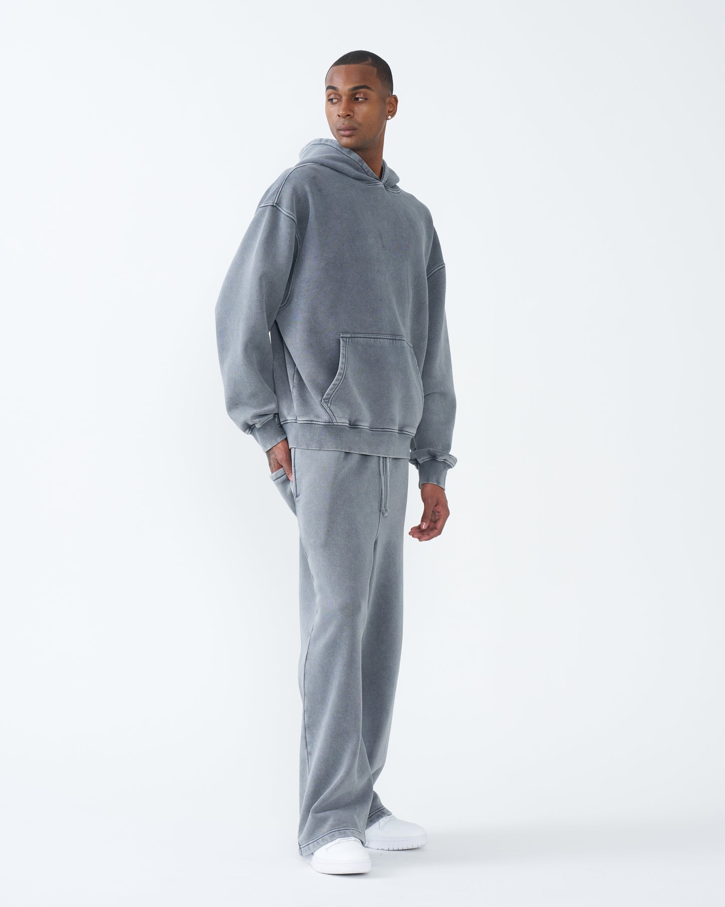 11 OZ Oversized Acid Wash Garment Dyed Sweatsuit