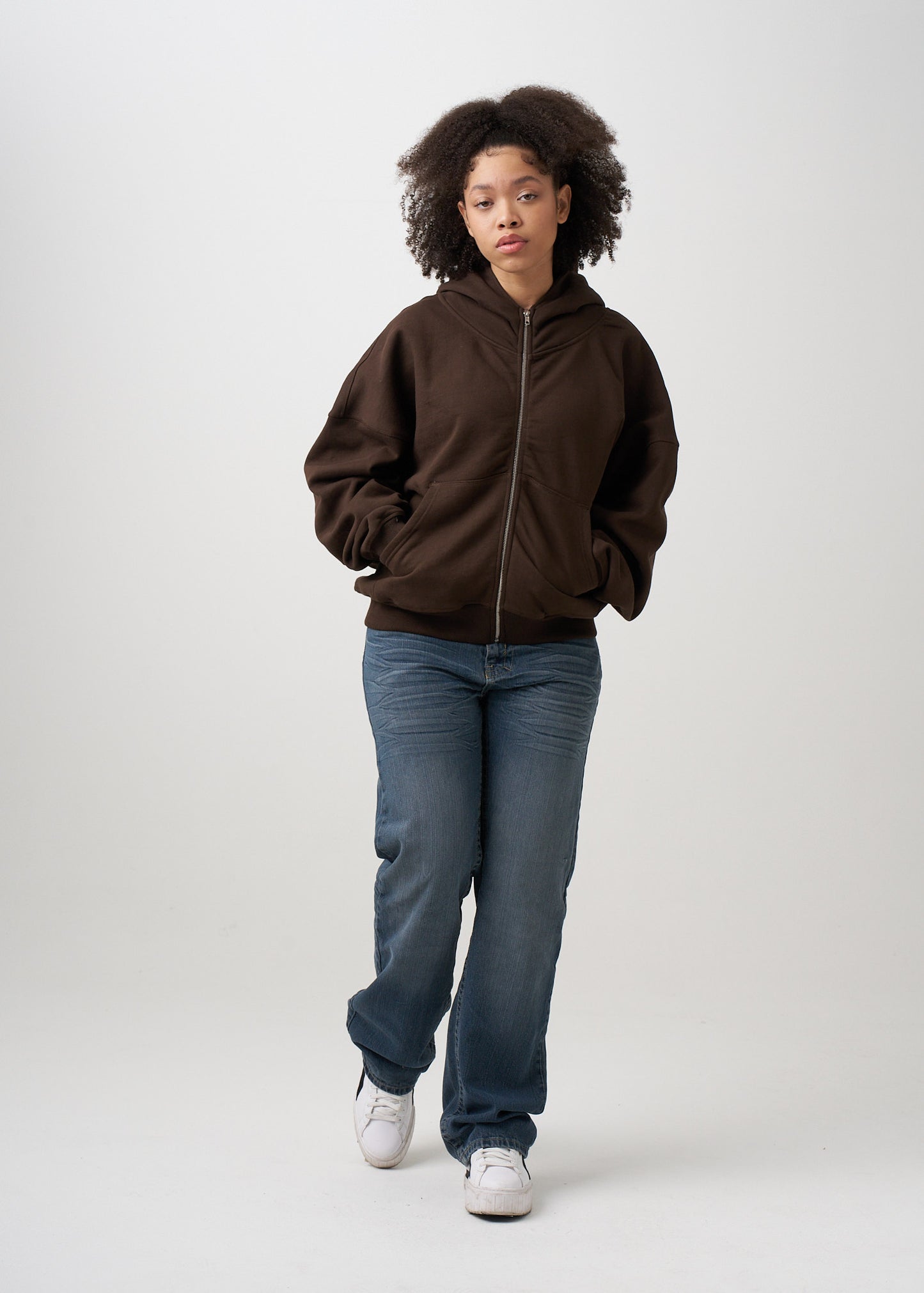 14 OZ Women's Heavyweight Full-Zip Hooded Sweatshirt