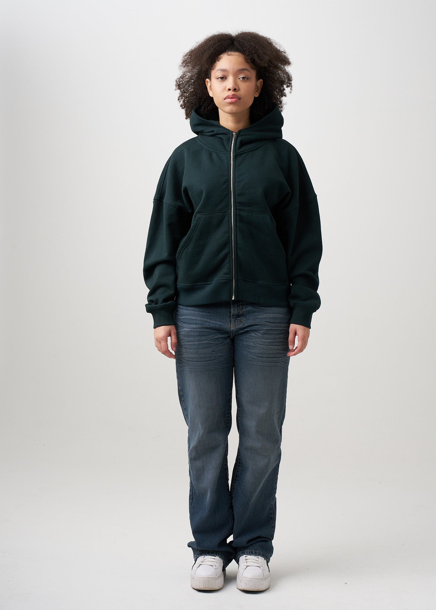 14 OZ Women's Heavyweight Full-Zip Hooded Sweatshirt