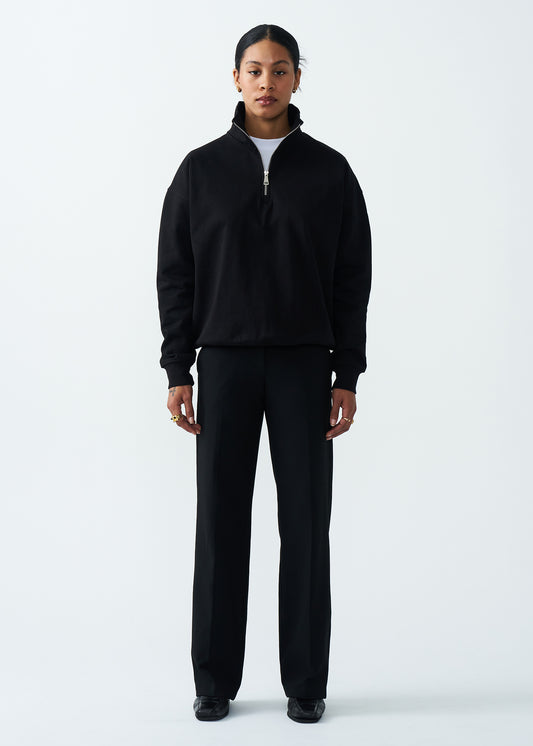 14 OZ Women's Oversized Heavyweight Fleece Quarter-Zip