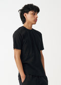Black Combed Cotton T-Shirt