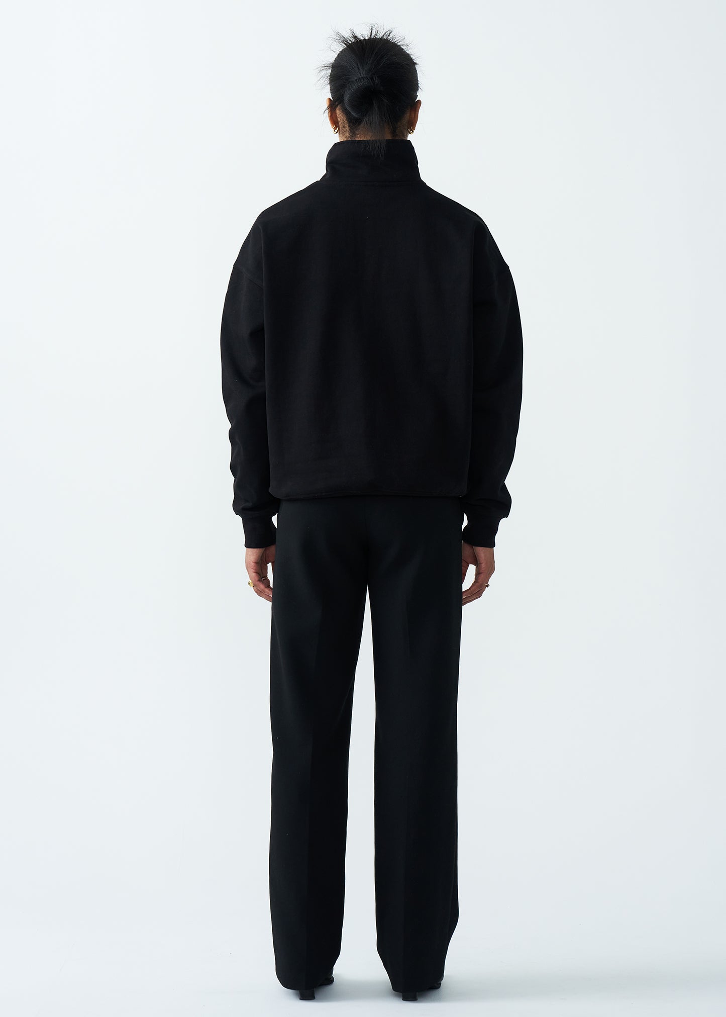 14 OZ Women's Oversized Heavyweight Fleece Quarter-Zip