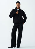 14 OZ Women's Oversized Heavyweight Fleece Quarter-Zip