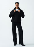 14 OZ Women's Oversized Heavyweight Fleece Quarter-Zip