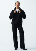 14 OZ Women's Oversized Heavyweight Fleece Quarter-Zip