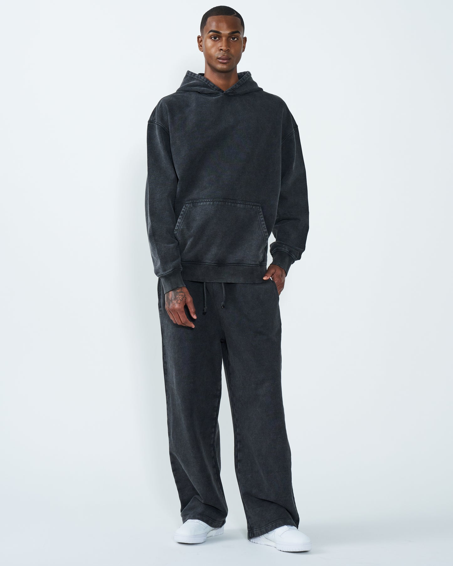 11 OZ Oversized Acid Wash Garment Dyed Sweatsuit