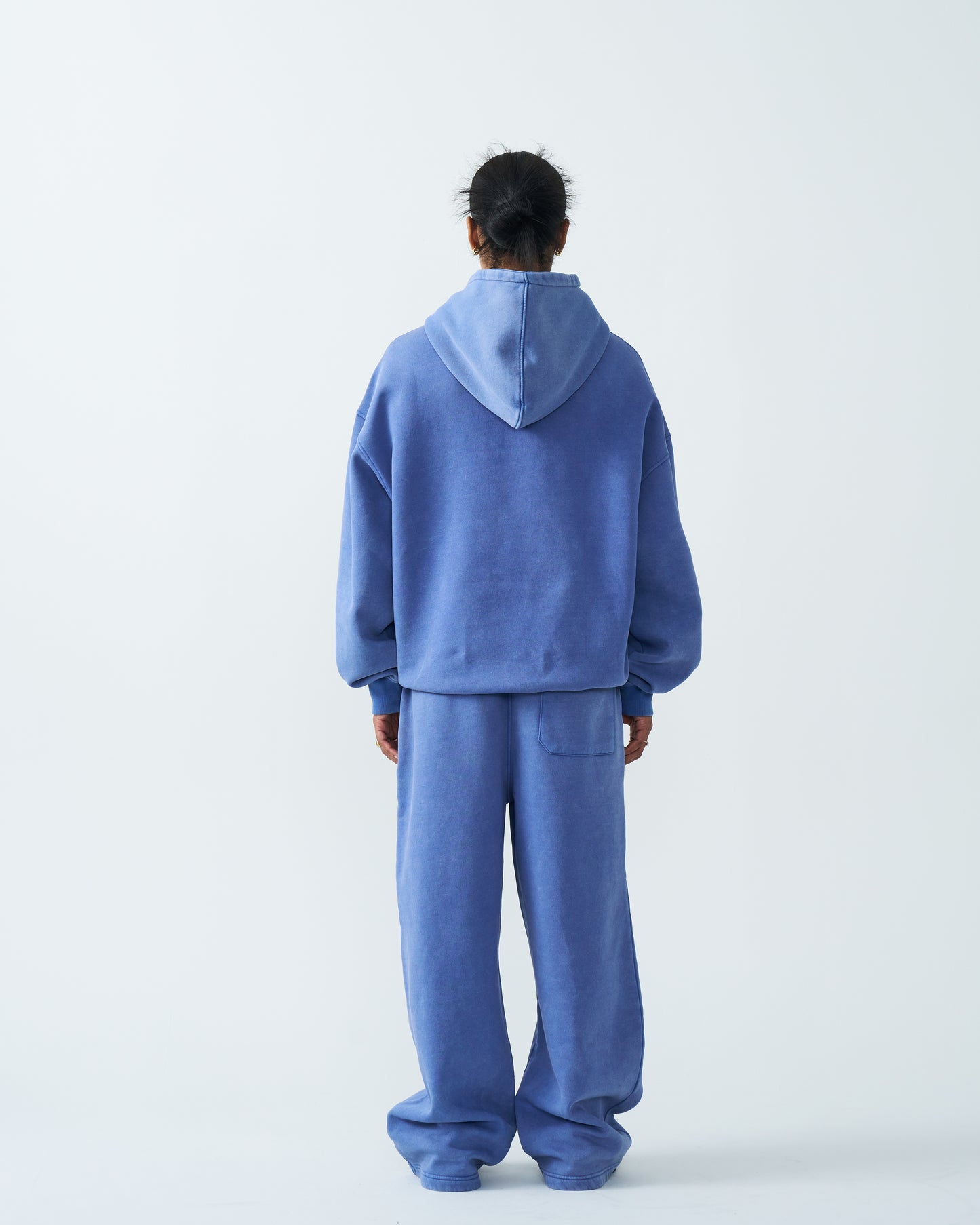 11 OZ Women's Oversized Acid Wash Garment Dyed Sweatsuit