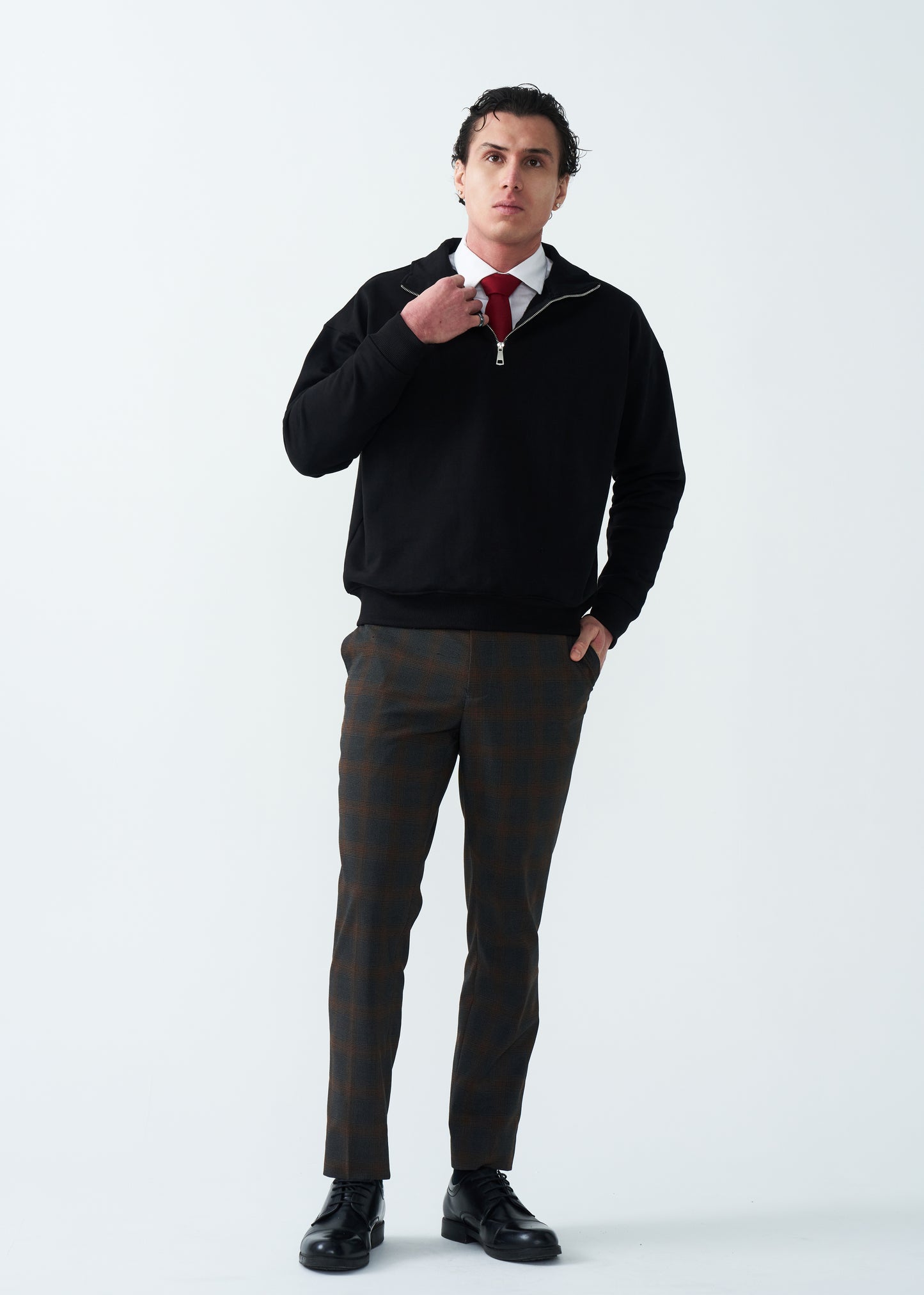 14 OZ Oversized Heavyweight Fleece Quarter-Zip