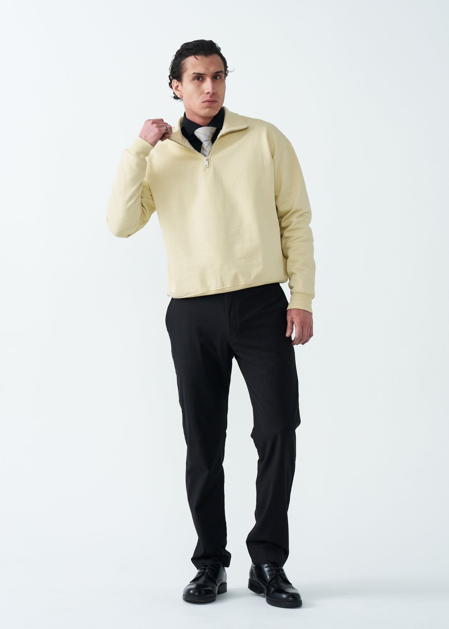 14 OZ Oversized Heavyweight Fleece Quarter-Zip