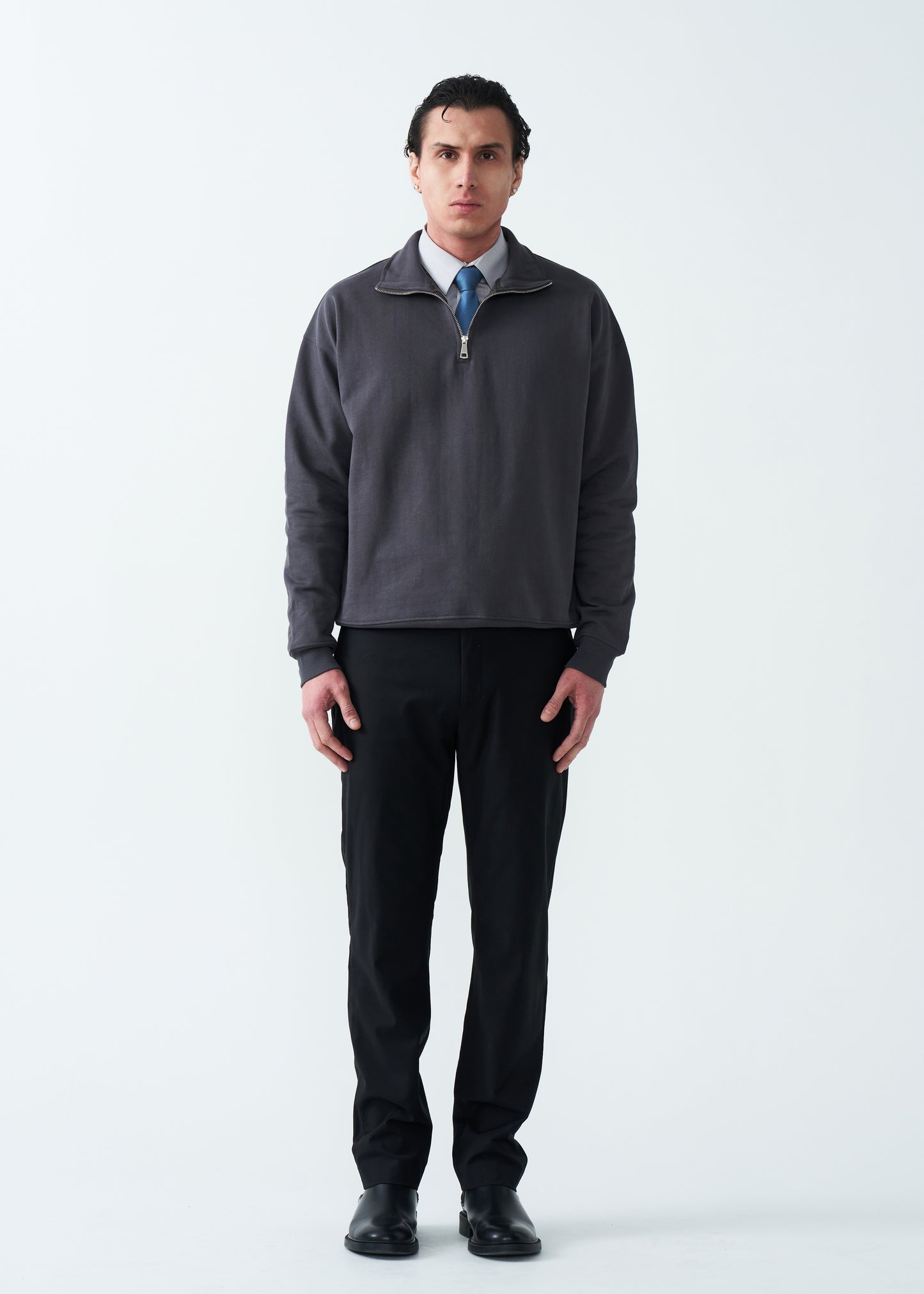 14 OZ Oversized Heavyweight Fleece Quarter-Zip