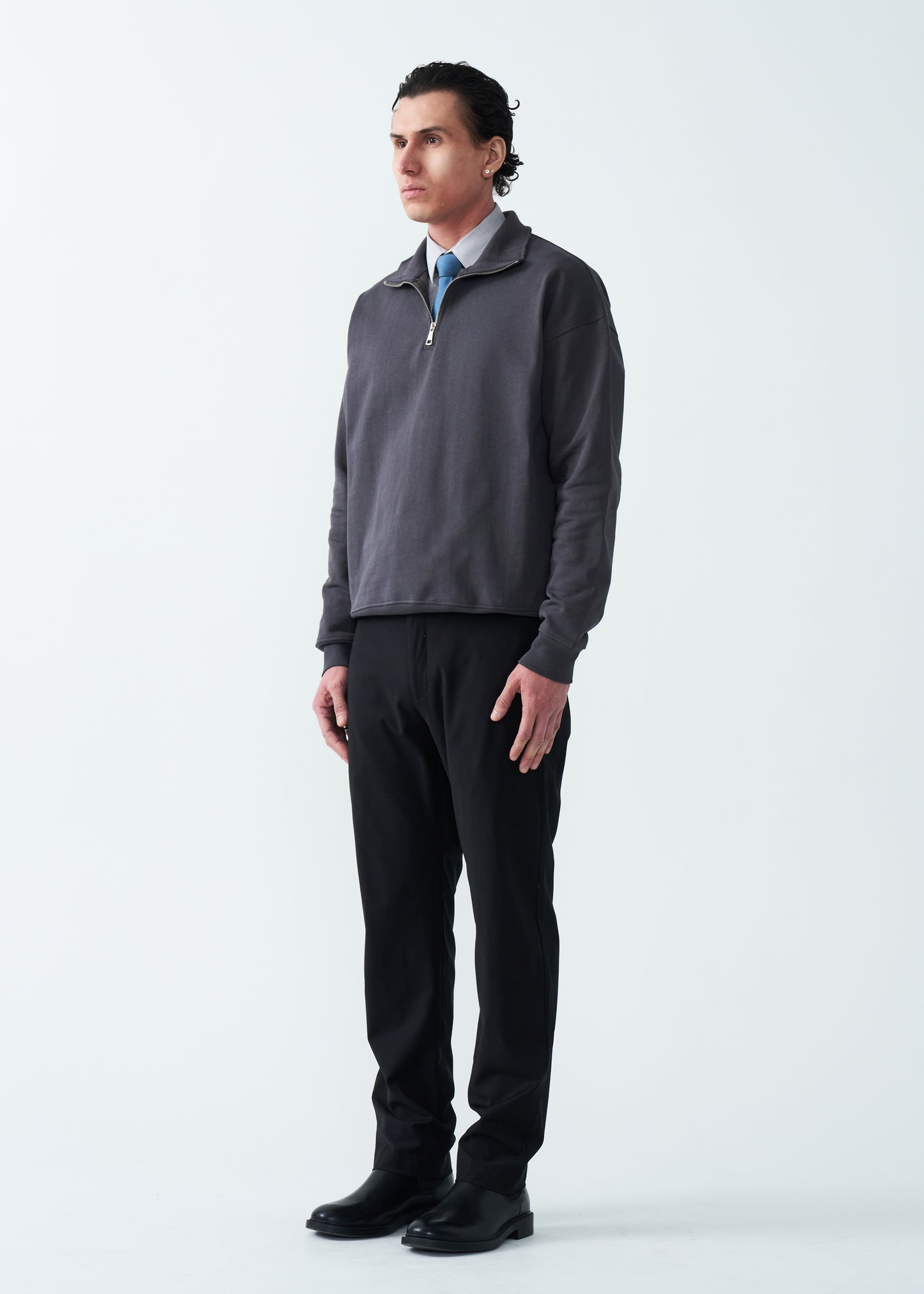 14 OZ Oversized Heavyweight Fleece Quarter-Zip