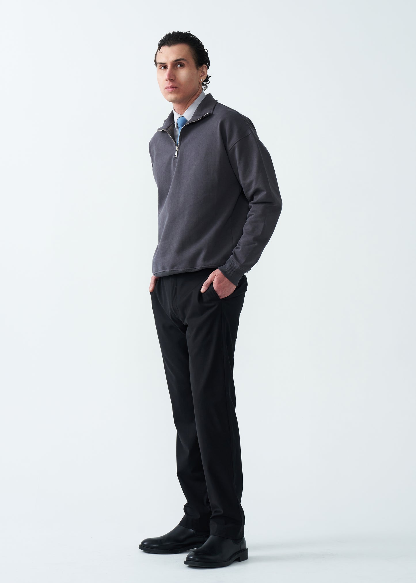 14 OZ Oversized Heavyweight Fleece Quarter-Zip