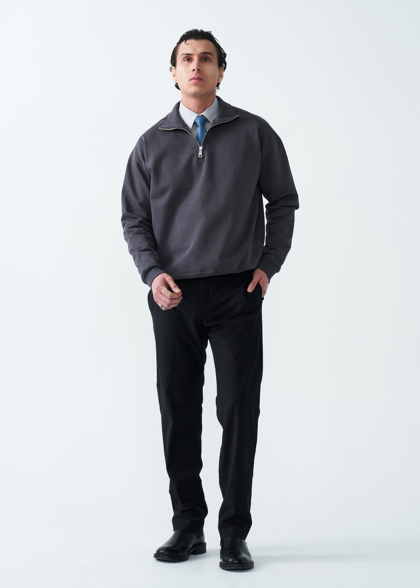 14 OZ Oversized Heavyweight Fleece Quarter-Zip