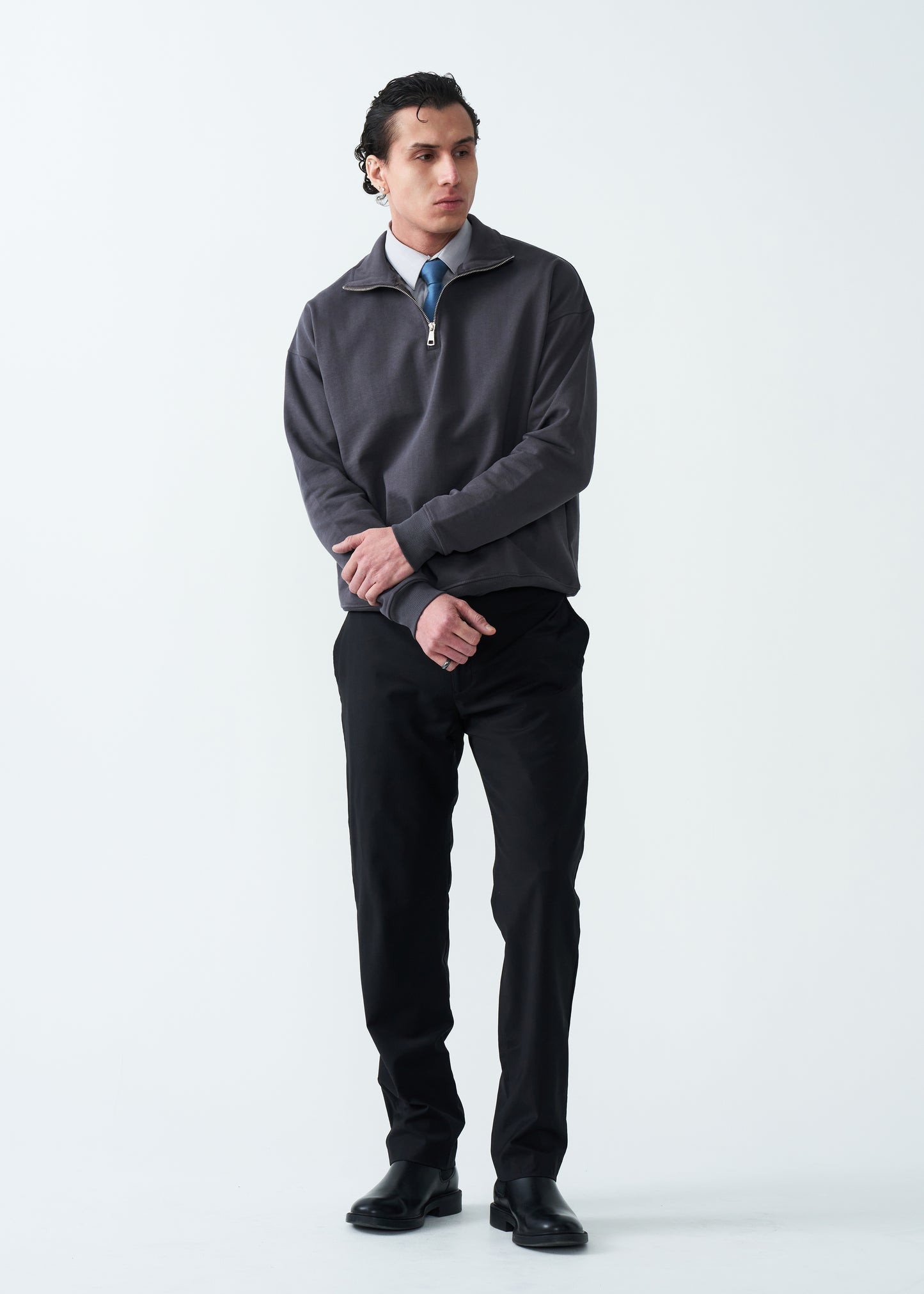 14 OZ Oversized Heavyweight Fleece Quarter-Zip