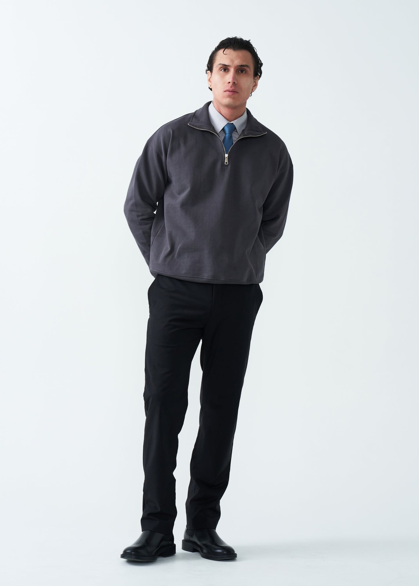 14 OZ Oversized Heavyweight Fleece Quarter-Zip