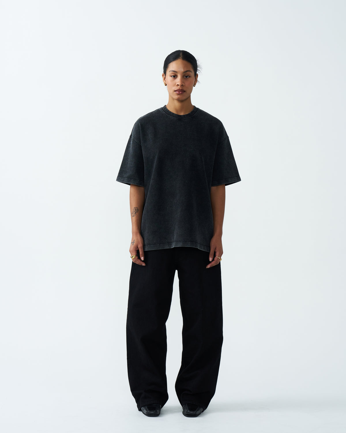 11 OZ Oversized Acid Wash French Terry Women's T-Shirt