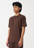 Brown Combed Cotton T-Shirt