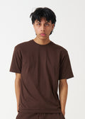 Brown Combed Cotton T-Shirt