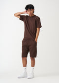 Brown T-Shirt And Short Set