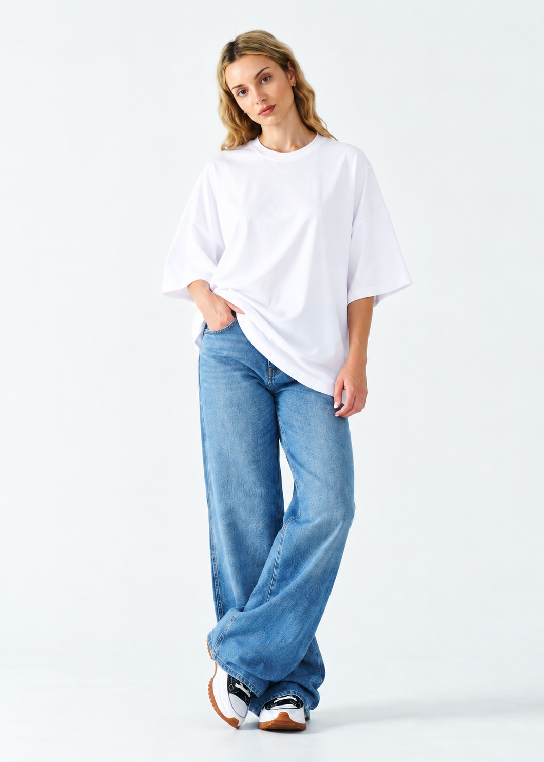 Oversized Combed Cotton Women's T-Shirt
